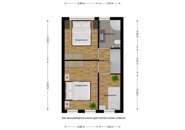 Floorplan - Poolster 162, 4501 GN Oostburg